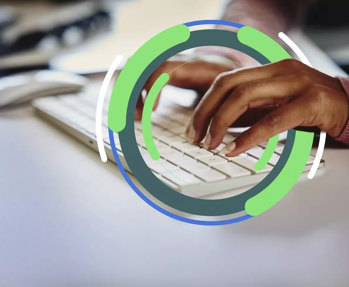 A person using a keyboard