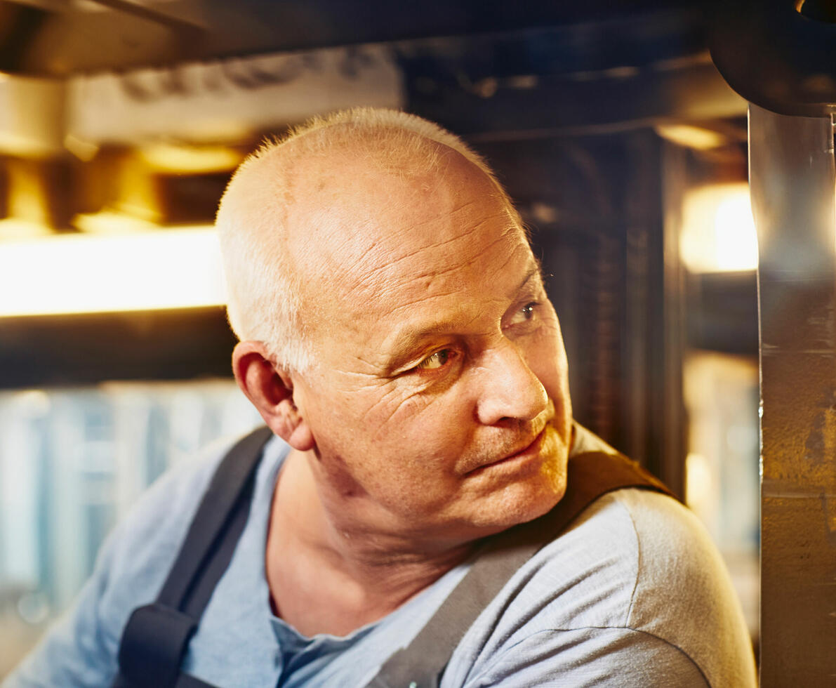 Profile of an old man