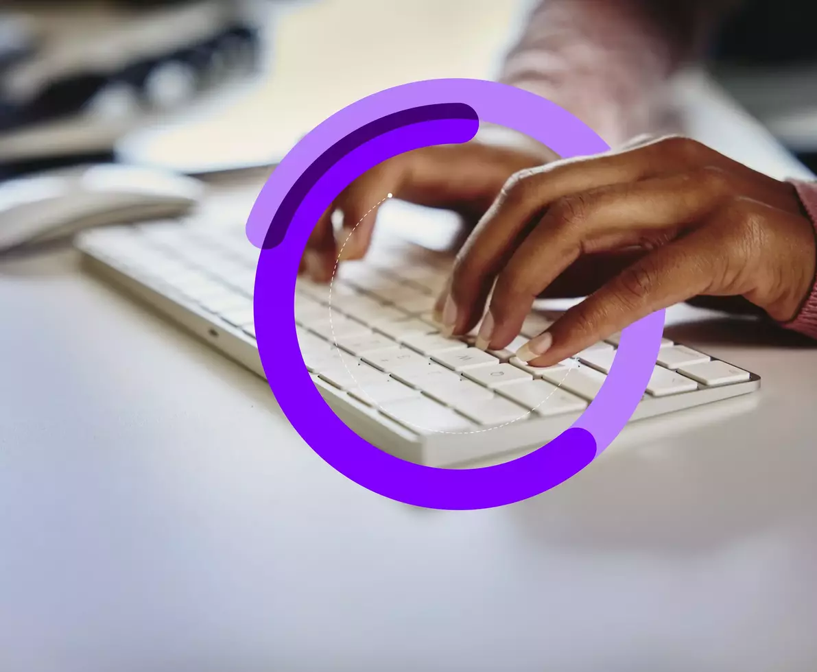 A person using a keyboard