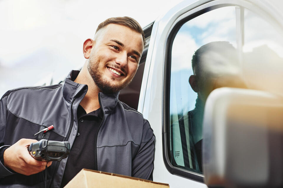 A man smiling